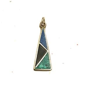 SOLD Native Zuni Multi Stone Inlay Pendant